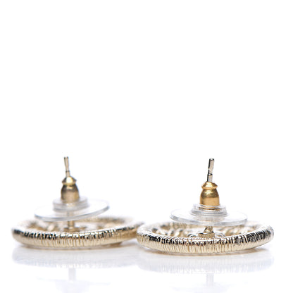 Chanel Twisted CC Earrings Light Gold 2 of 3