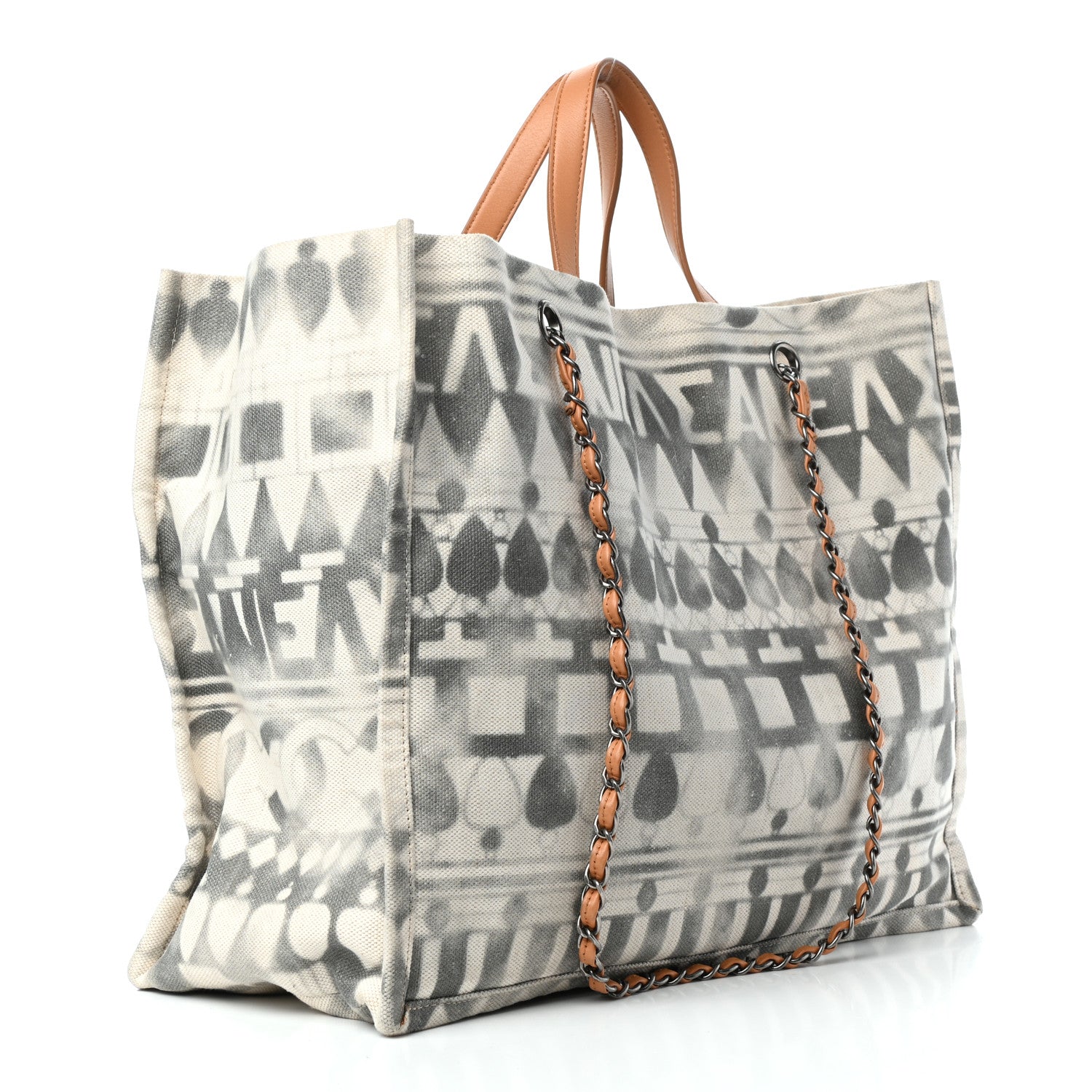 Chanel Canvas Large Iliad Shopping Tote Beige 3 of 10
