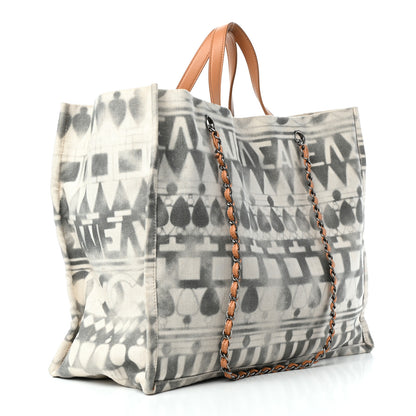 Chanel Canvas Large Iliad Shopping Tote Beige 3 of 10