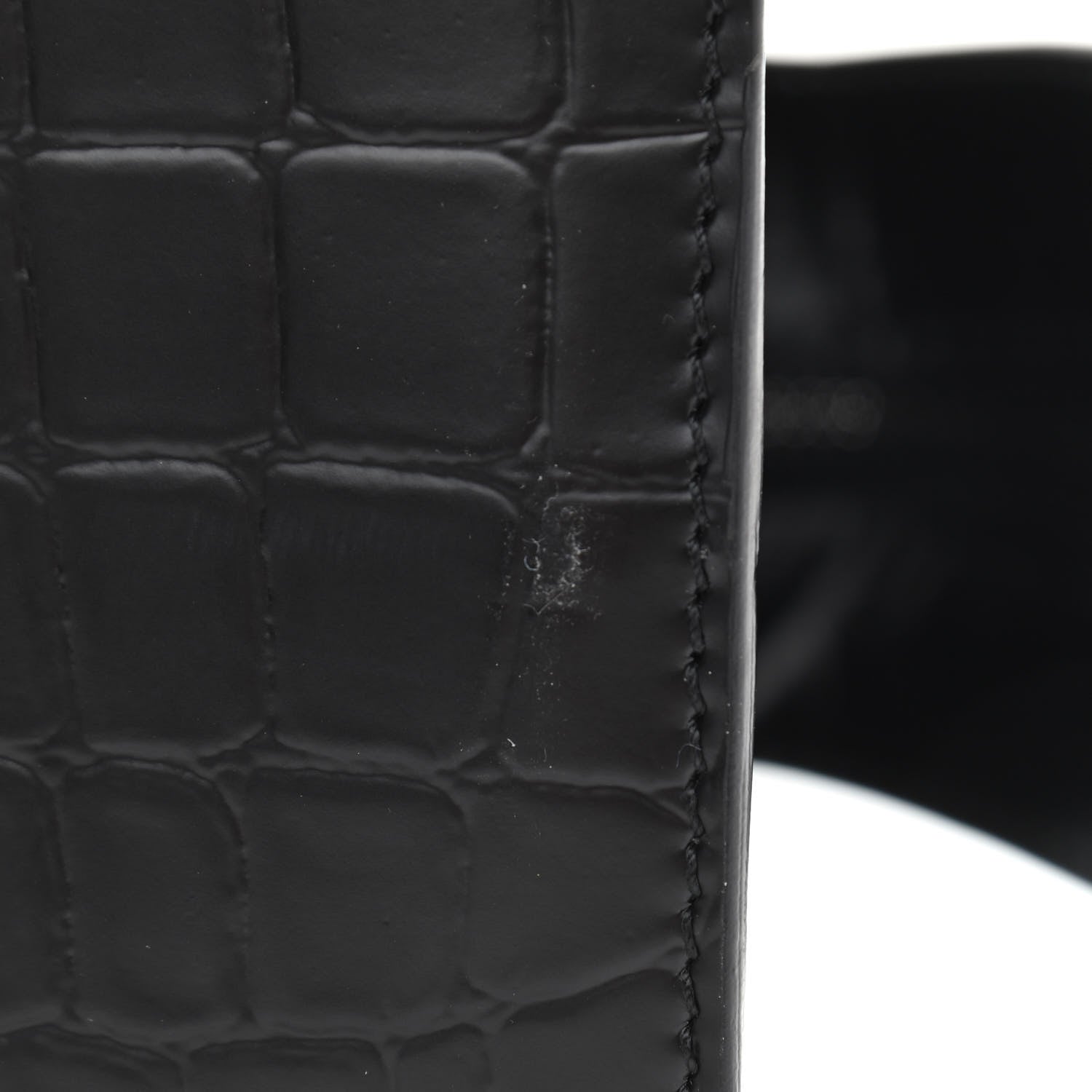 Balenciaga Semi Shiny Calfskin Crocodile Embossed Neo Classic Black Hardware S City Black 11 of 12