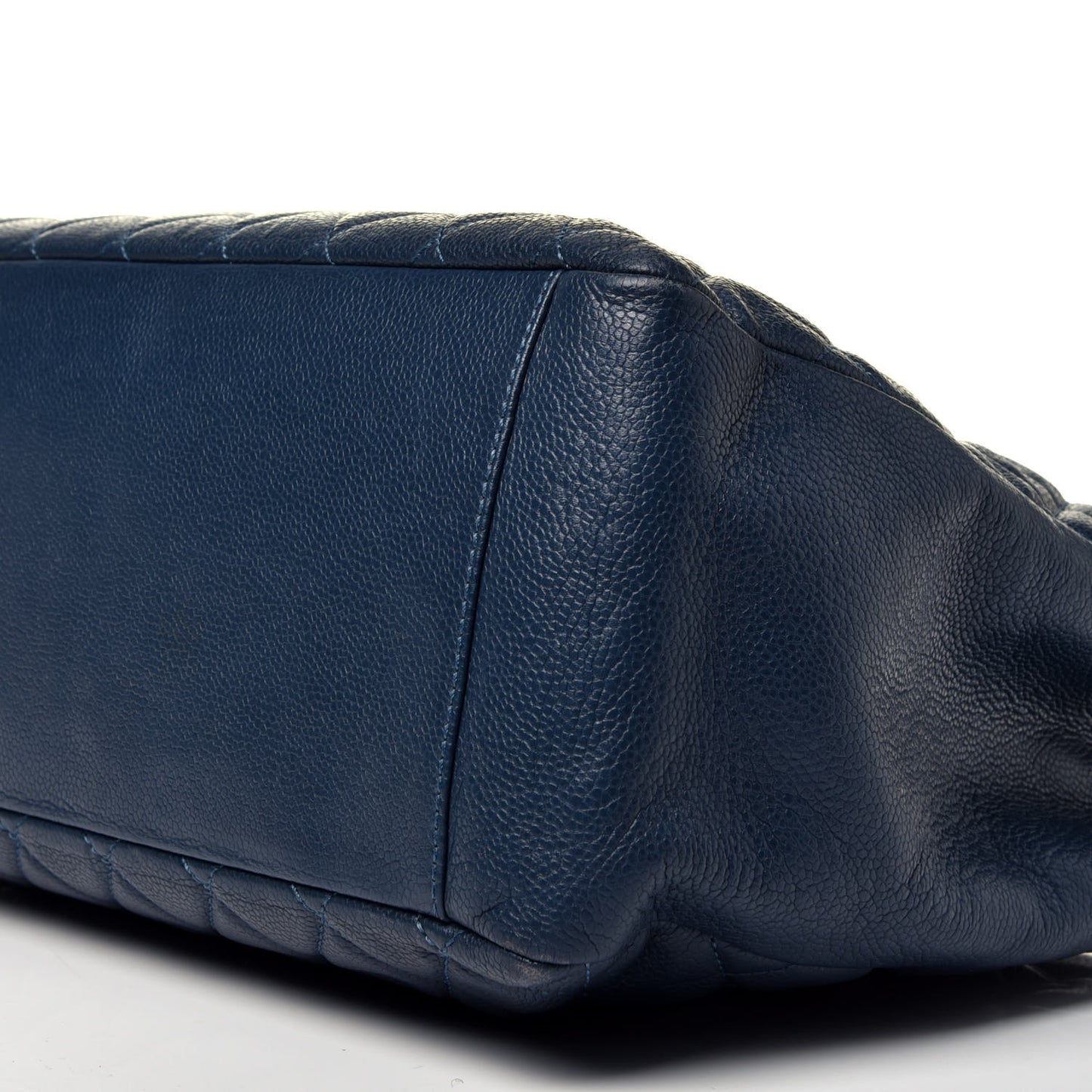 Caviar Quilted Grand Shopping Tote GST Dark Blue