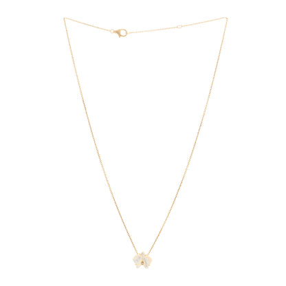 Cartier 18K Yellow Gold Mother Of Pearl Diamond Caresse D'Orchidees Par Cartier Necklace 3 of 4