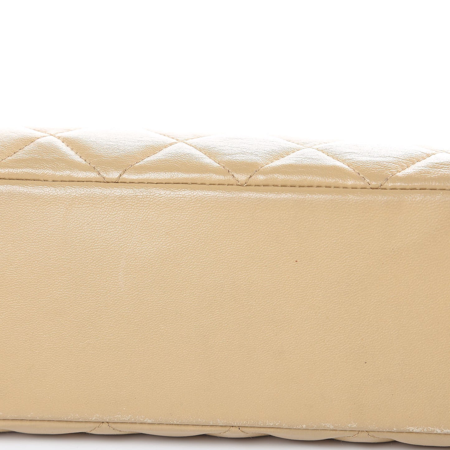 Lambskin Quilted Shoulder Bag Beige
