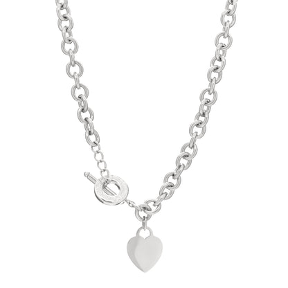 Tiffany Sterling Silver Heart Tag Toggle Necklace 1 of 3