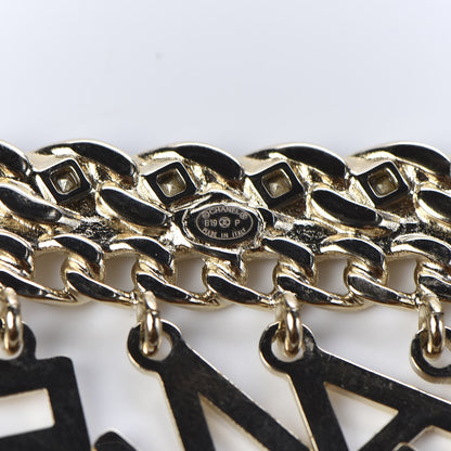 Chanel Crystal CC Logo Charms Brooch Gold 3 of 3