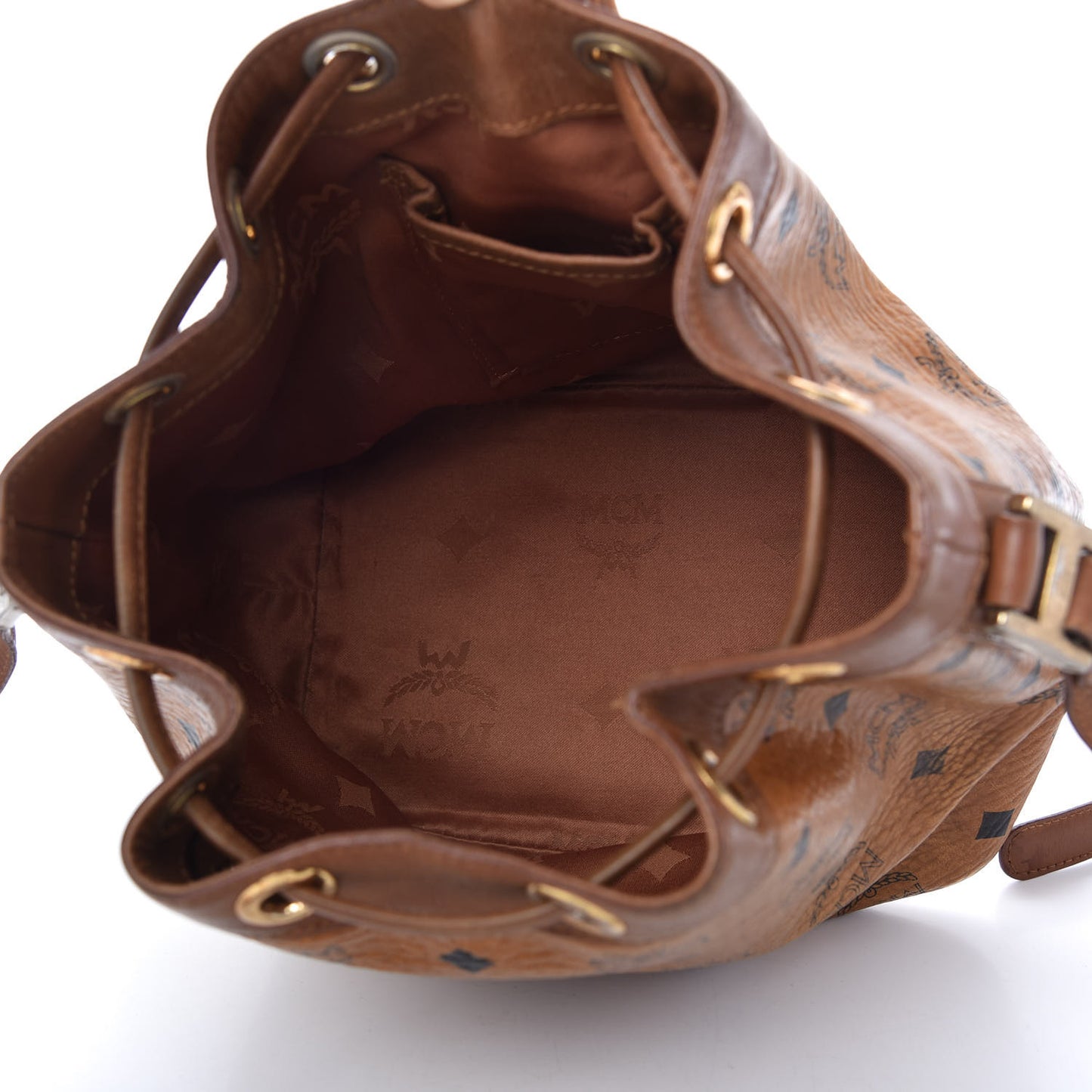 Visetos Essential Drawstring Bucket Bag Cognac
