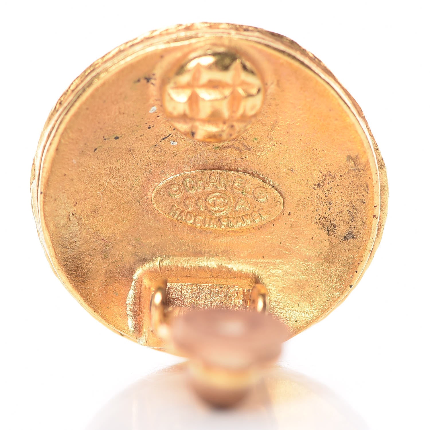 Chanel CC Clip On Earrings Gold 4 of 8