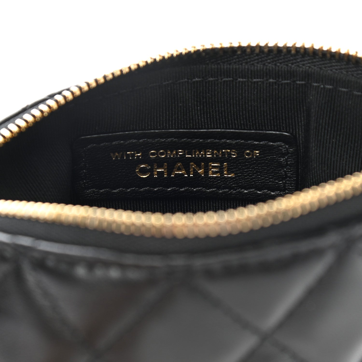 Chanel Lambskin Quilted Small No. 5 Cosmetic Case Black 7 of 9