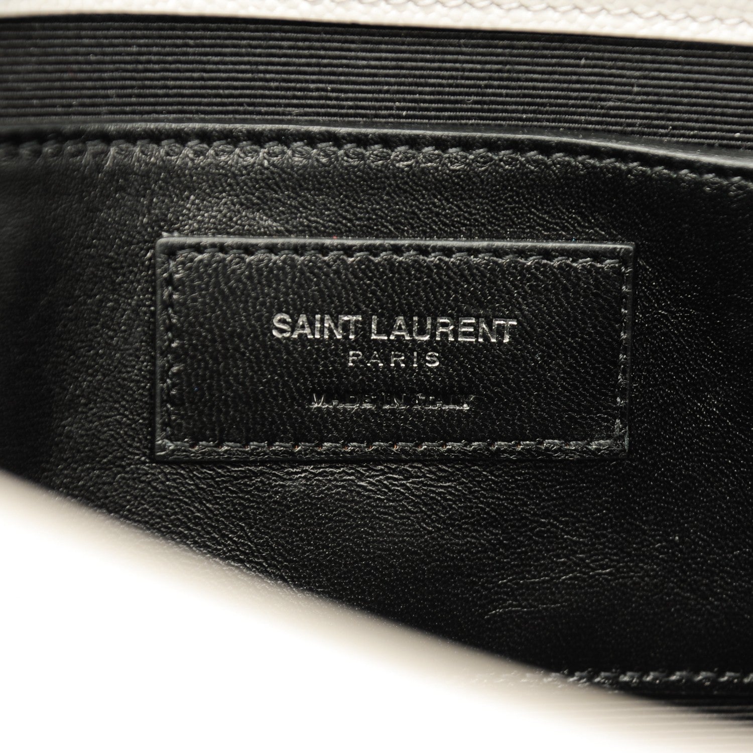 Saint Laurent Grain De Poudre Medium Classic Monogram Kate Satchel Light Gray 6 of 7