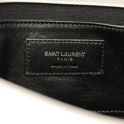 Saint Laurent Grain De Poudre Medium Classic Monogram Kate Satchel Light Gray 6 of 7