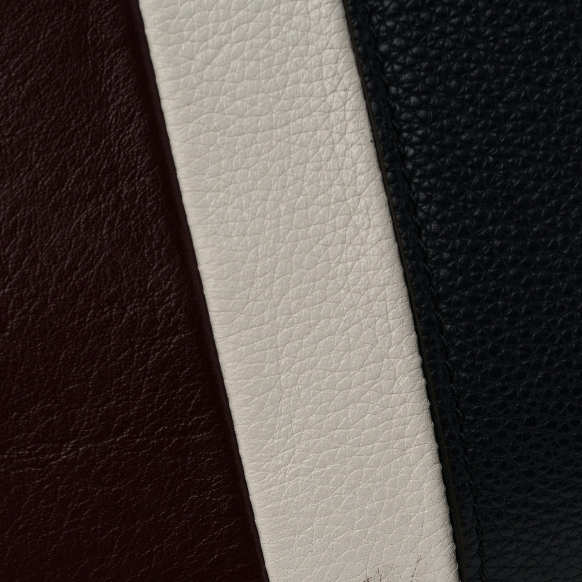 Mulberry Natural Grain Calfskin College Stripe Oversized Bayswater Navy White Oxblood 10 of 13