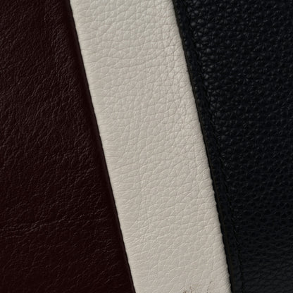 Mulberry Natural Grain Calfskin College Stripe Oversized Bayswater Navy White Oxblood 10 of 13