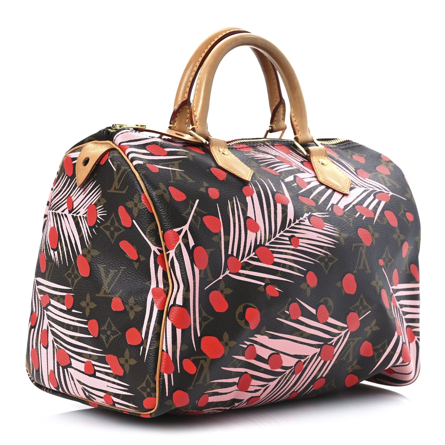 Monogram Jungle Dots Speedy 30 Sugar Pink Poppy