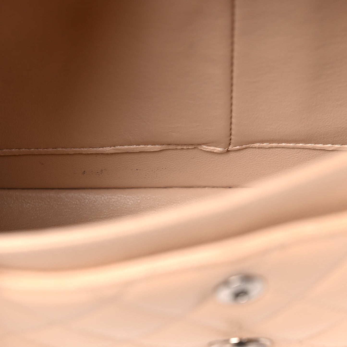 Caviar Quilted Medium Double Flap Light Beige