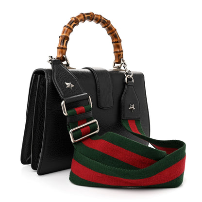Gucci Dollar Calfskin Crystal Web Medium Dionysus Bamboo Top Handle Bag Black Black Diamond 3 of 14