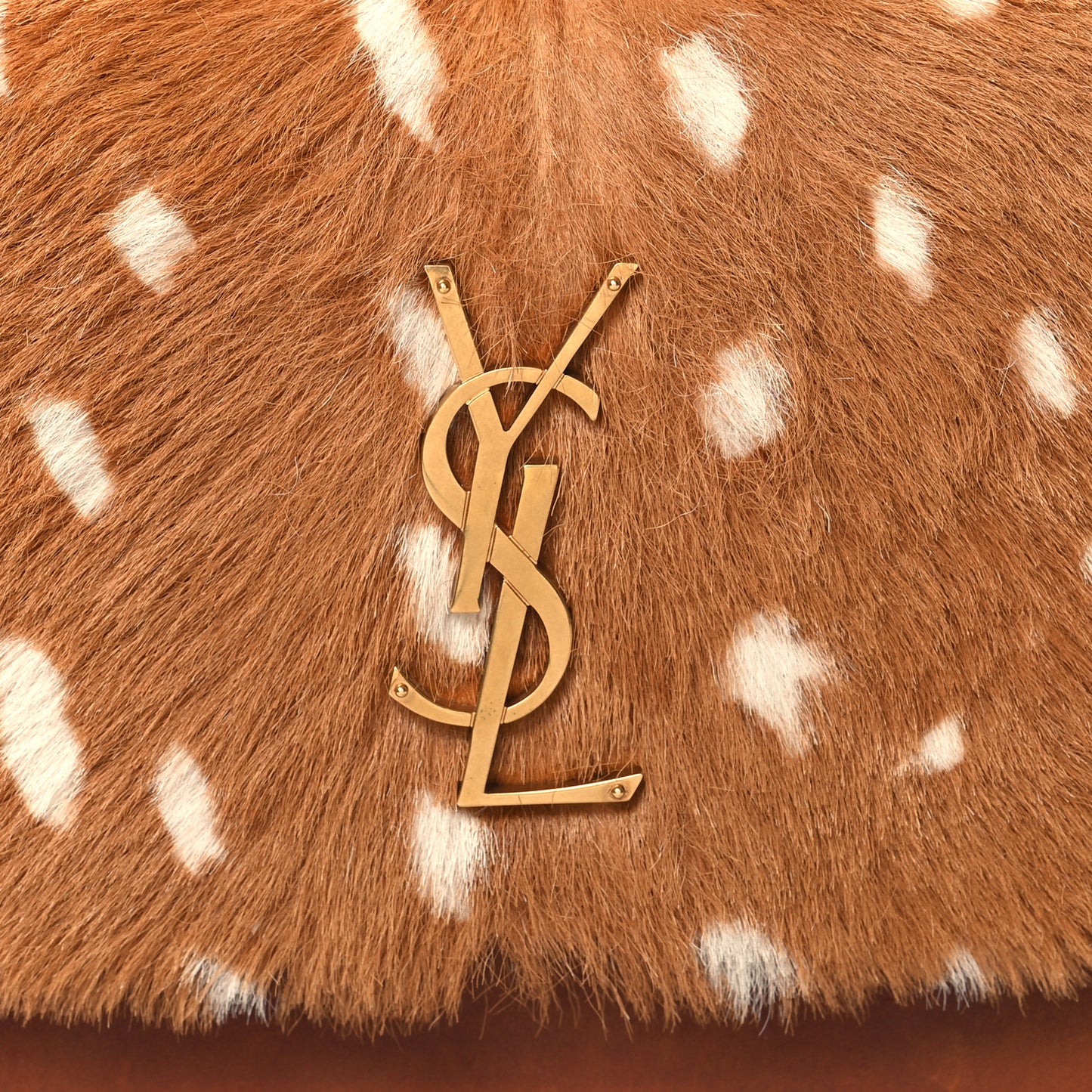 Pony Hair Calfskin Medium Monogram Sunset Fawn
