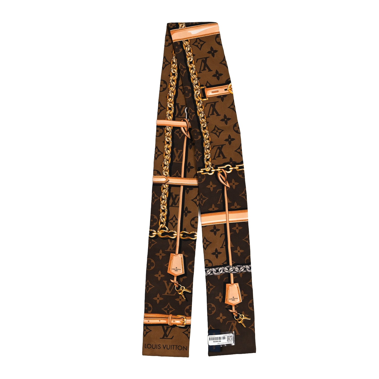 Louis Vuitton Silk Monogram Confidential Bandeau Brown 2 of 4