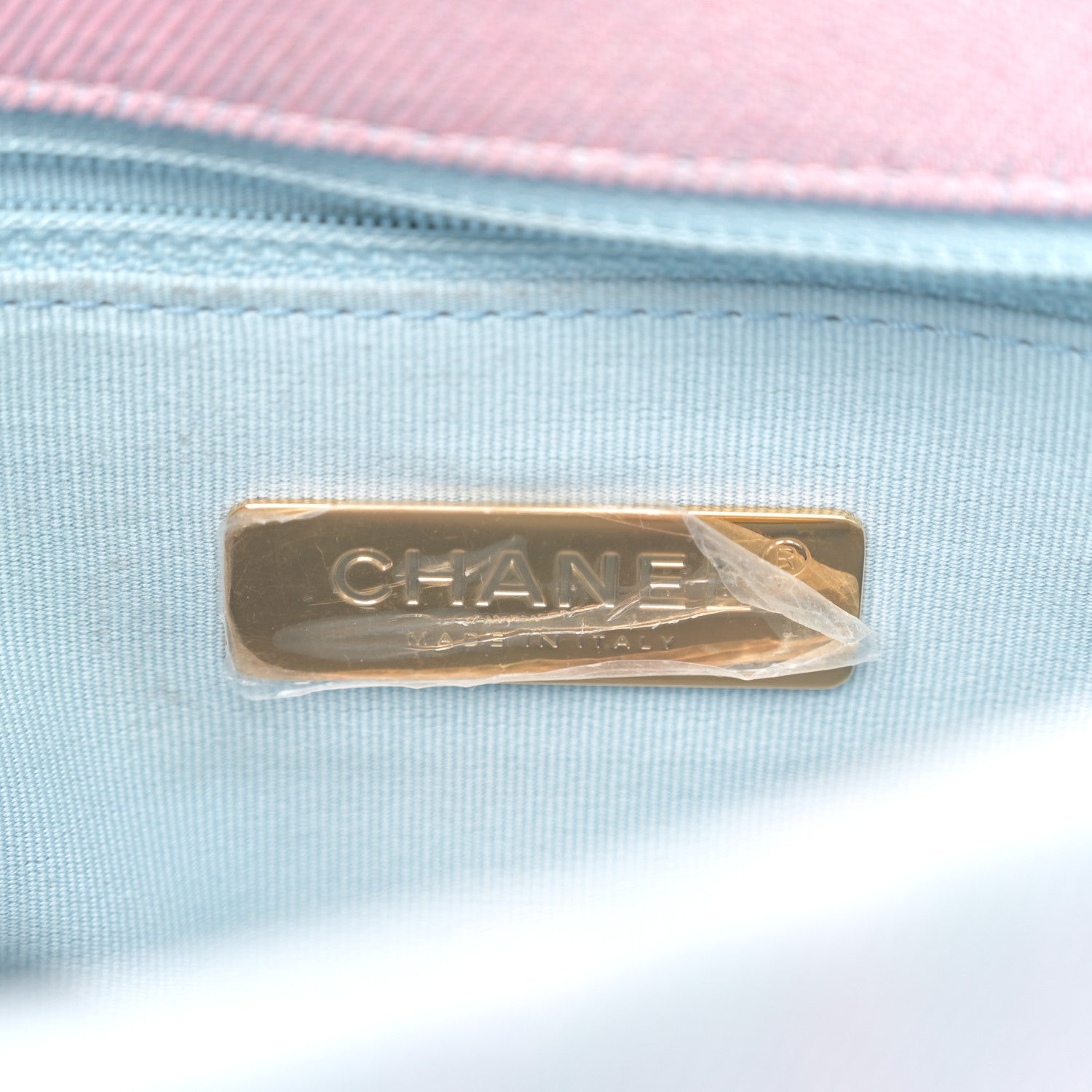 Chanel Denim Quilted Medium Chanel 19 Flap Blue Pink 6 of 10