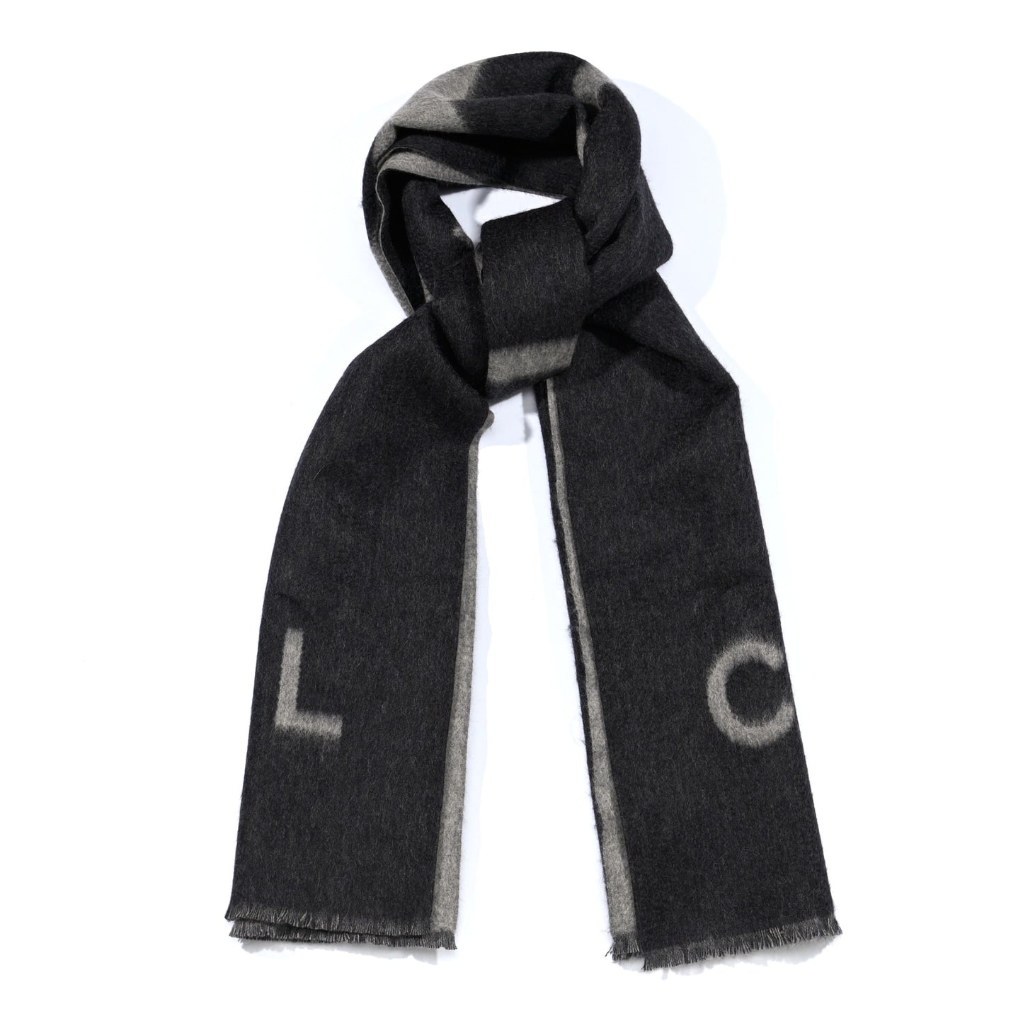 Cashmere CC Fringe Stole Grey Dark Grey