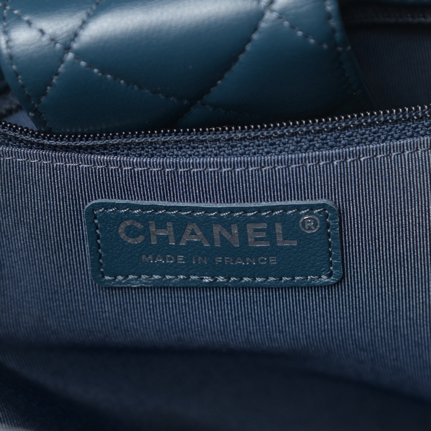Chanel Lambskin Quilted Large Classic Shopping Tote Blue 6 of 12