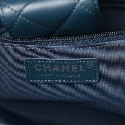 Chanel Lambskin Quilted Large Classic Shopping Tote Blue 6 of 12