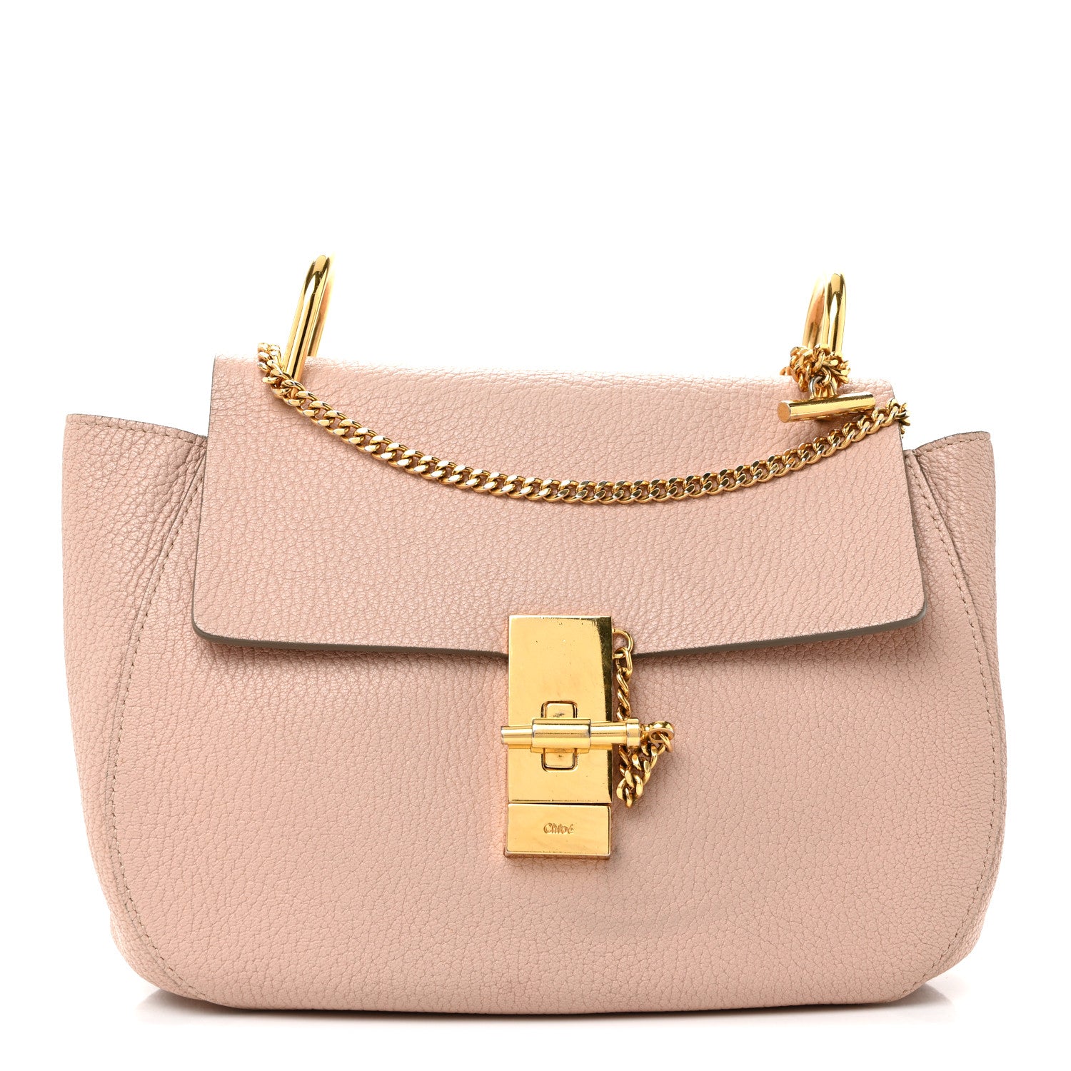 Chloe Grained Lambskin Drew Shoulder Bag Cement Pink Cement Pink 1 of 11