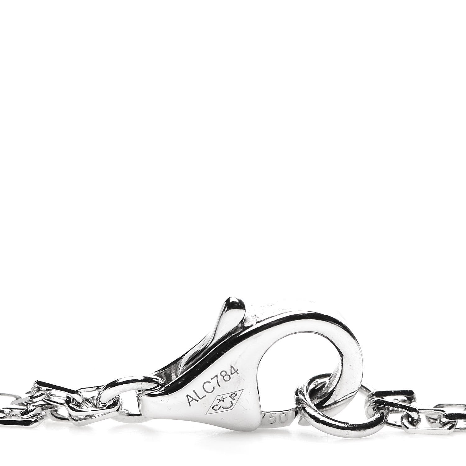 Cartier 18K White Gold 2 Diamond LOVE Necklace 4 of 6