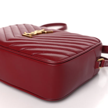 Saint Laurent Calfskin Matelasse Monogram Lou Camera Bag Opyum Red 9 of 9