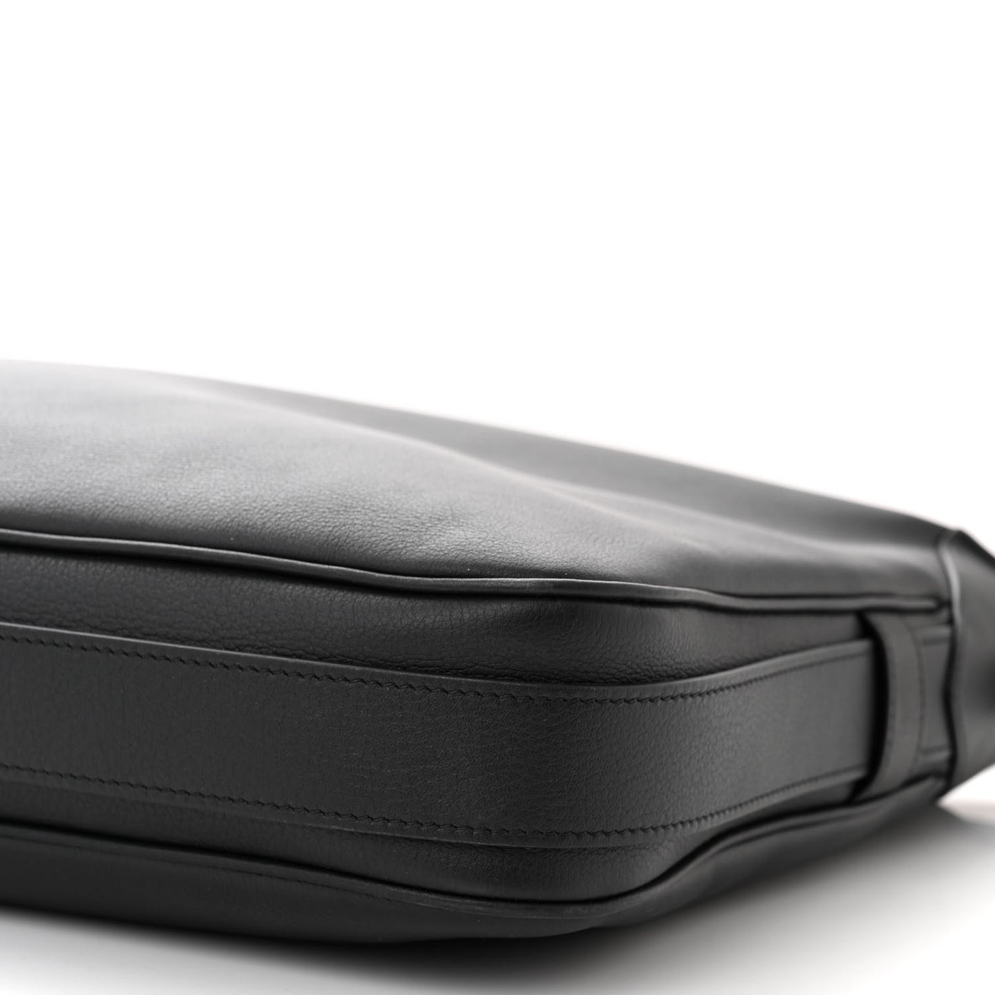 Supple Calfskin Large Romy Shoulder Bag Black