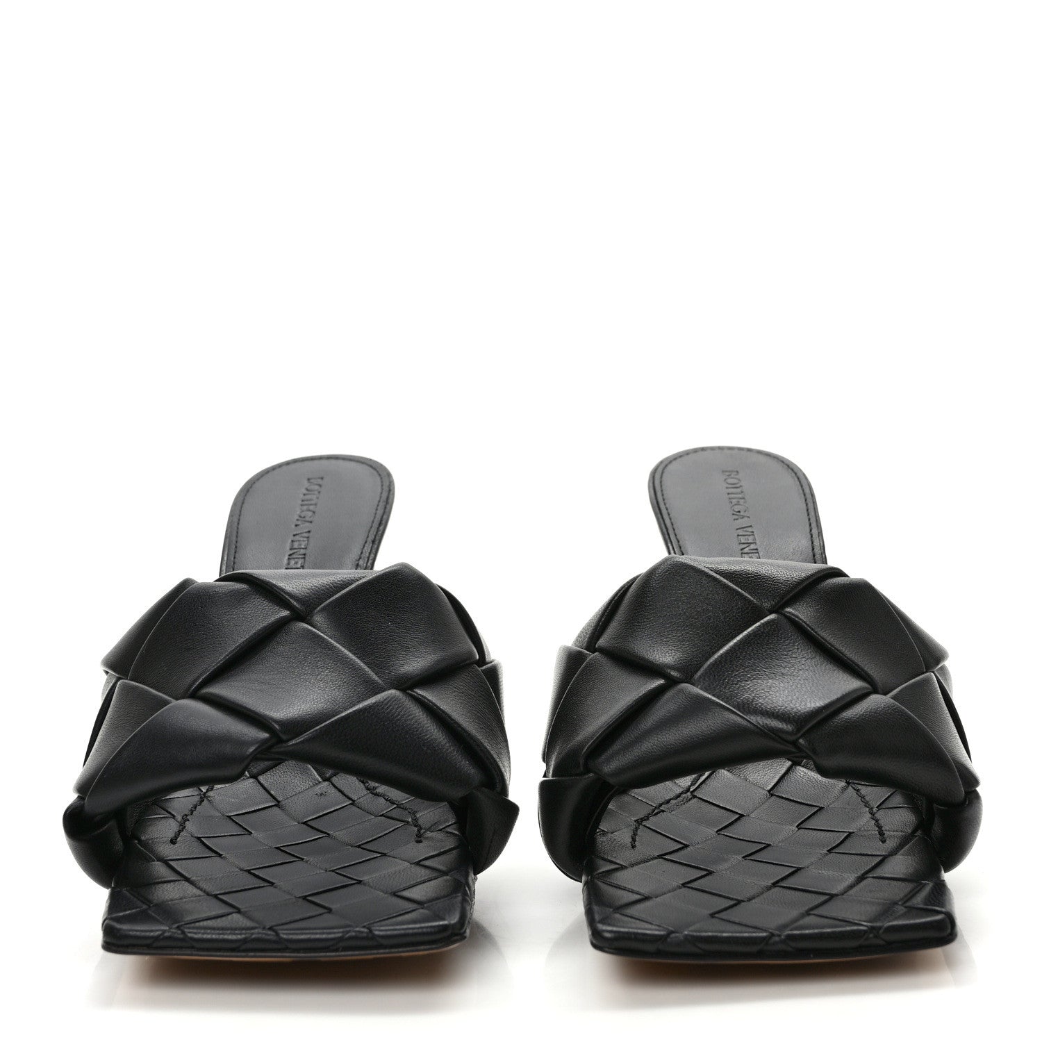 Bottega Veneta Nappa Maxi Intrecciato Lido Mule Sandals 37 Black 2 of 8
