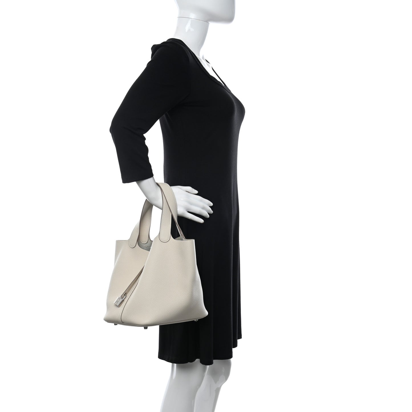 Taurillon Clemence Picotin Lock 22 MM Craie