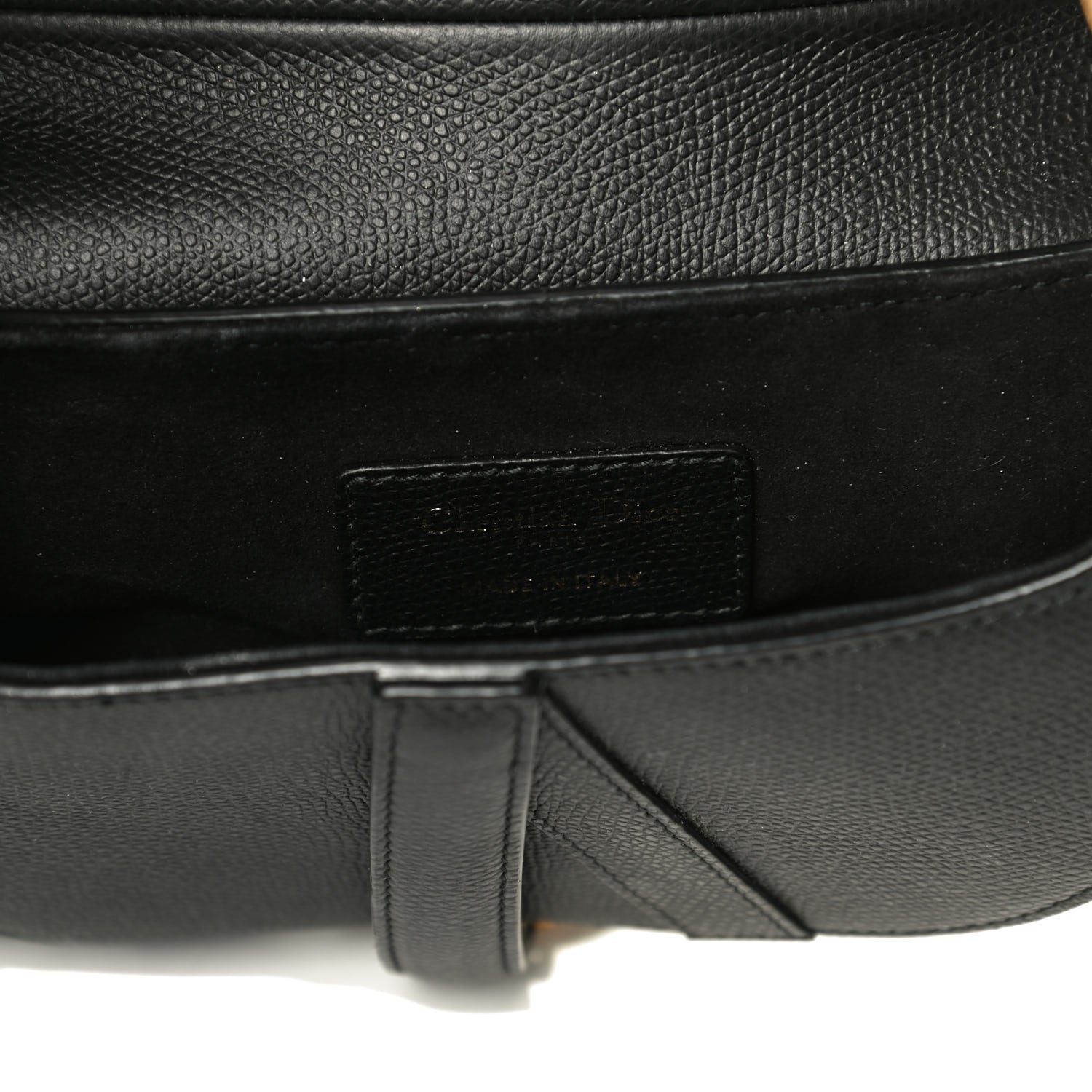 Christian Dior Grained Calfskin Mini Saddle Bag Black 13 of 15