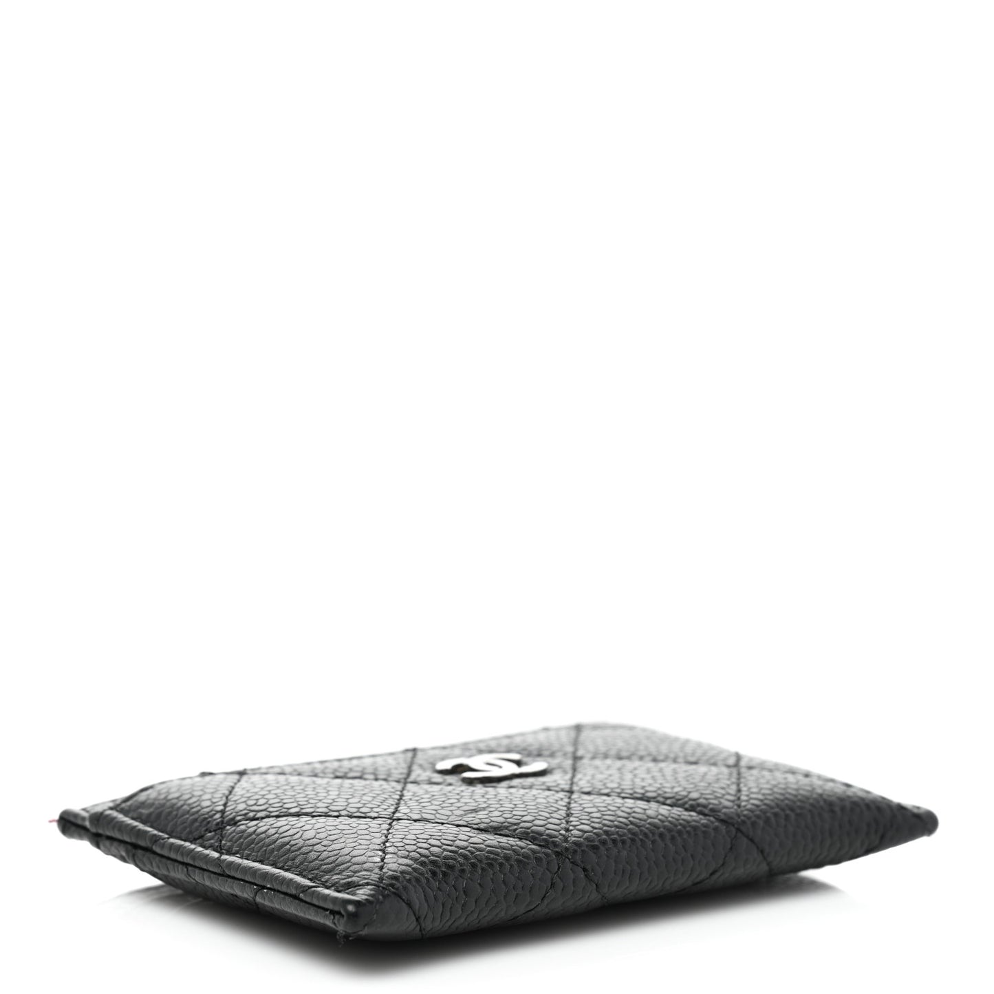 Caviar Quilted Card Holder Black