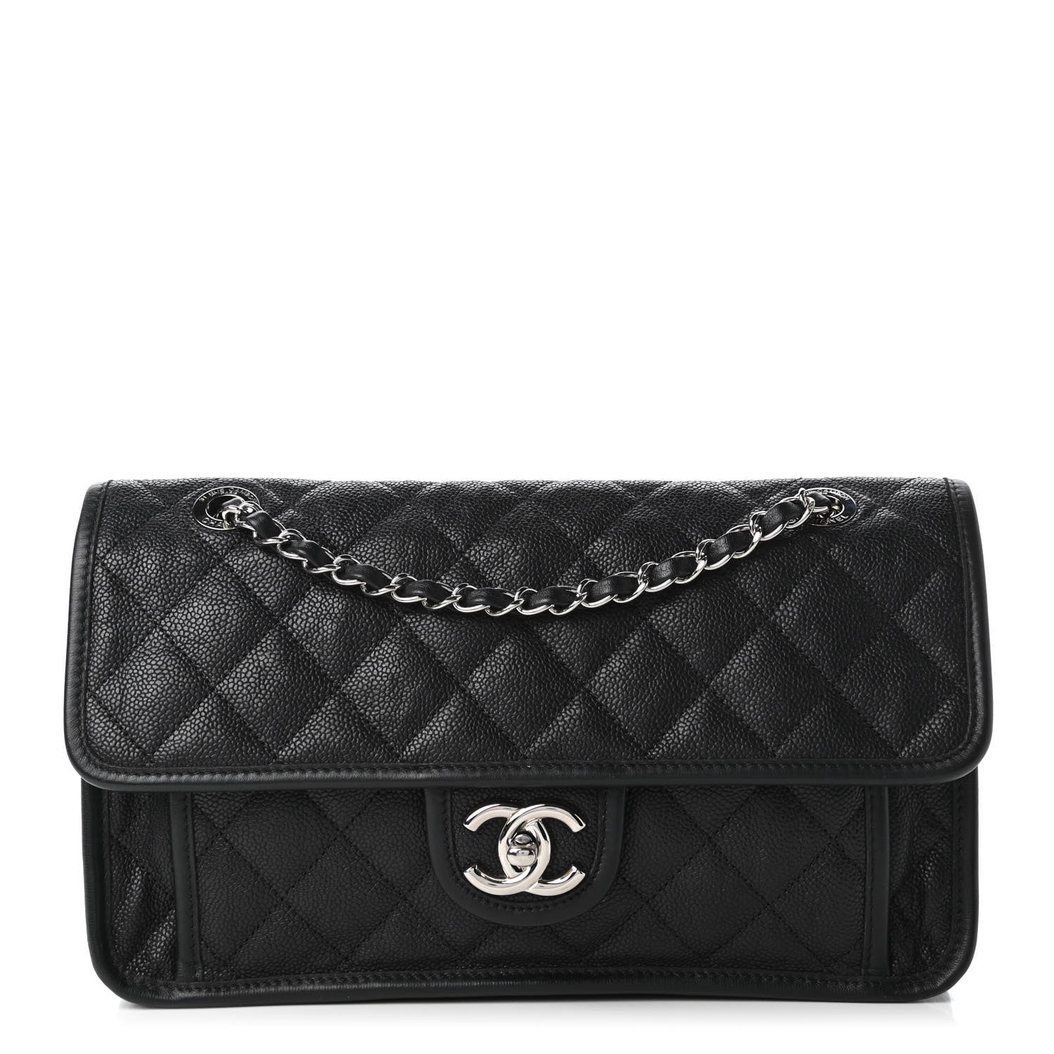 Chanel Caviar Quilted Medium French Riviera Flap Black 1 of 11