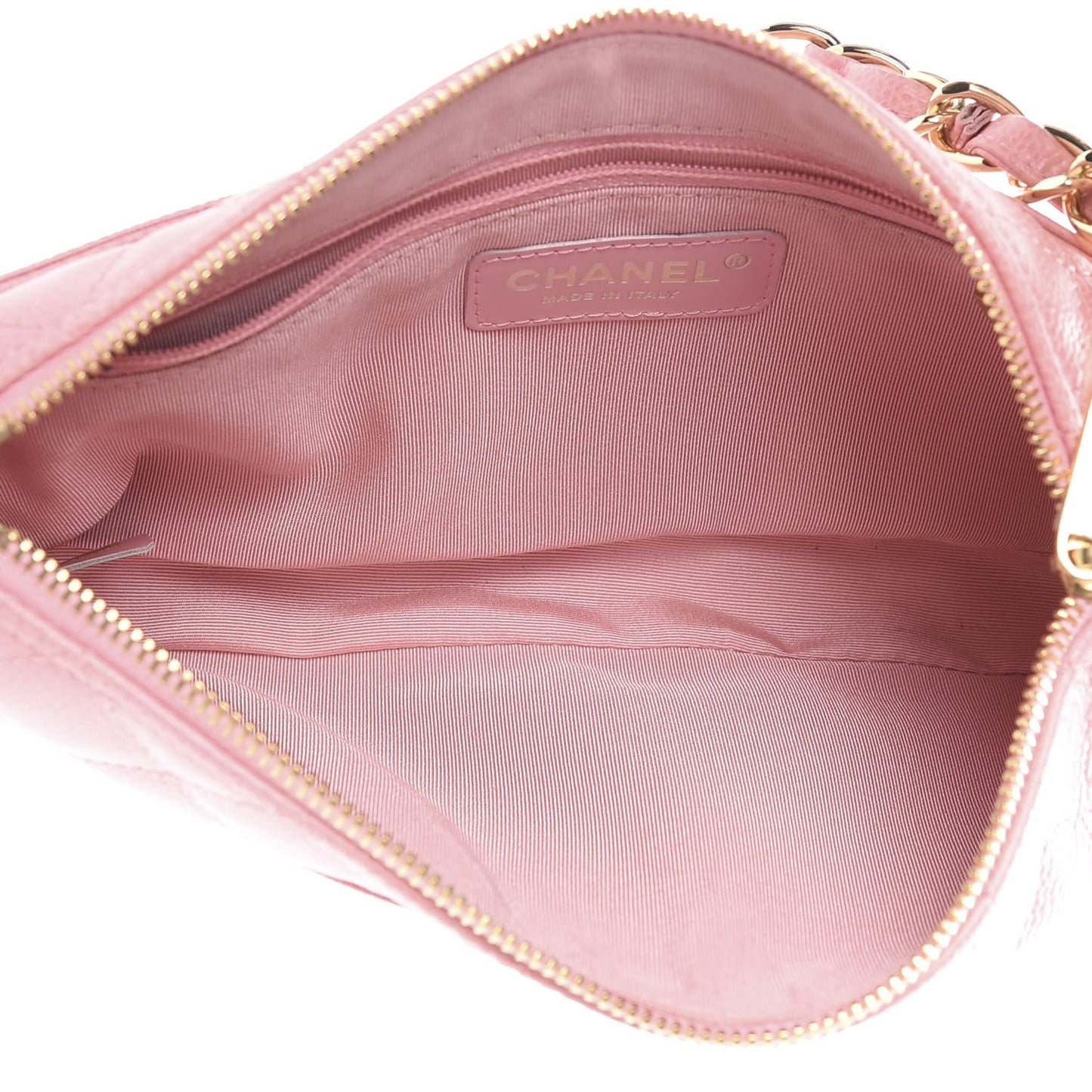 Caviar Quilted Pochette Pink