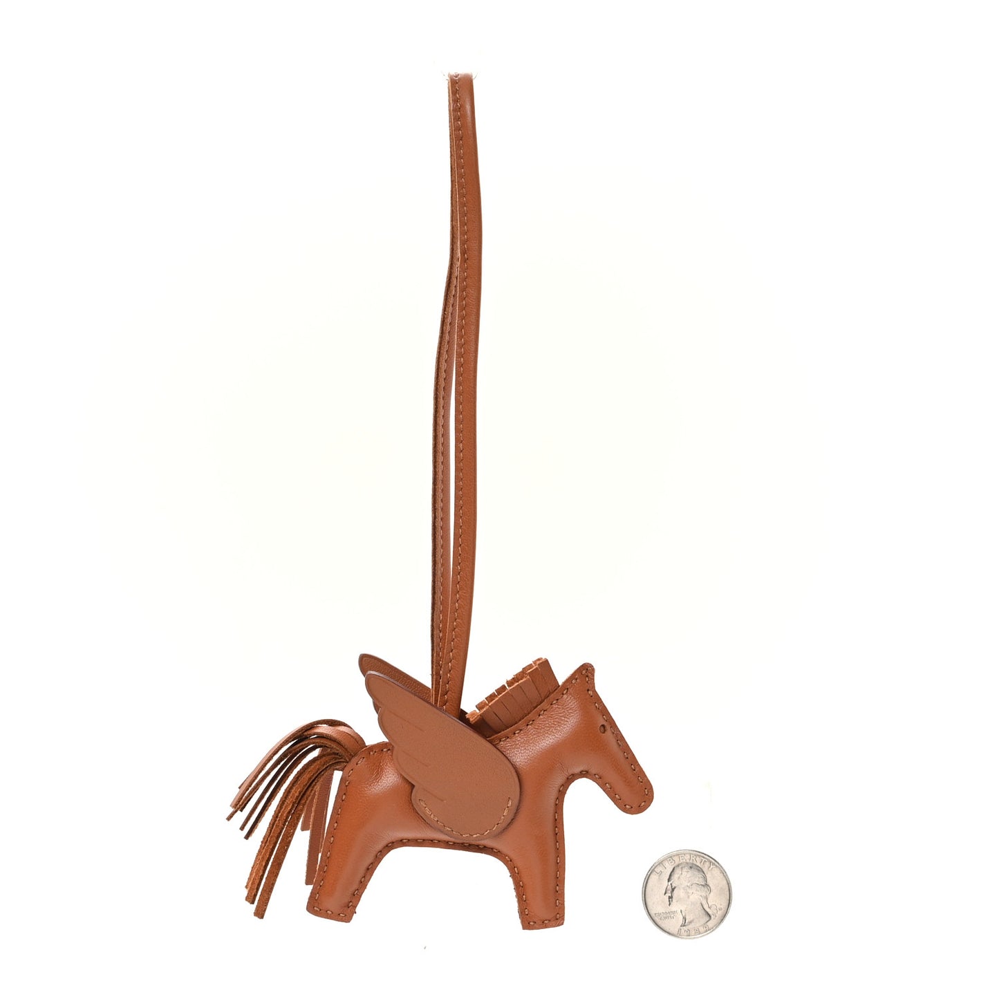 Milo Lambskin Swift Grigri Rodeo Pegase Horse Bag Charm PM Gold