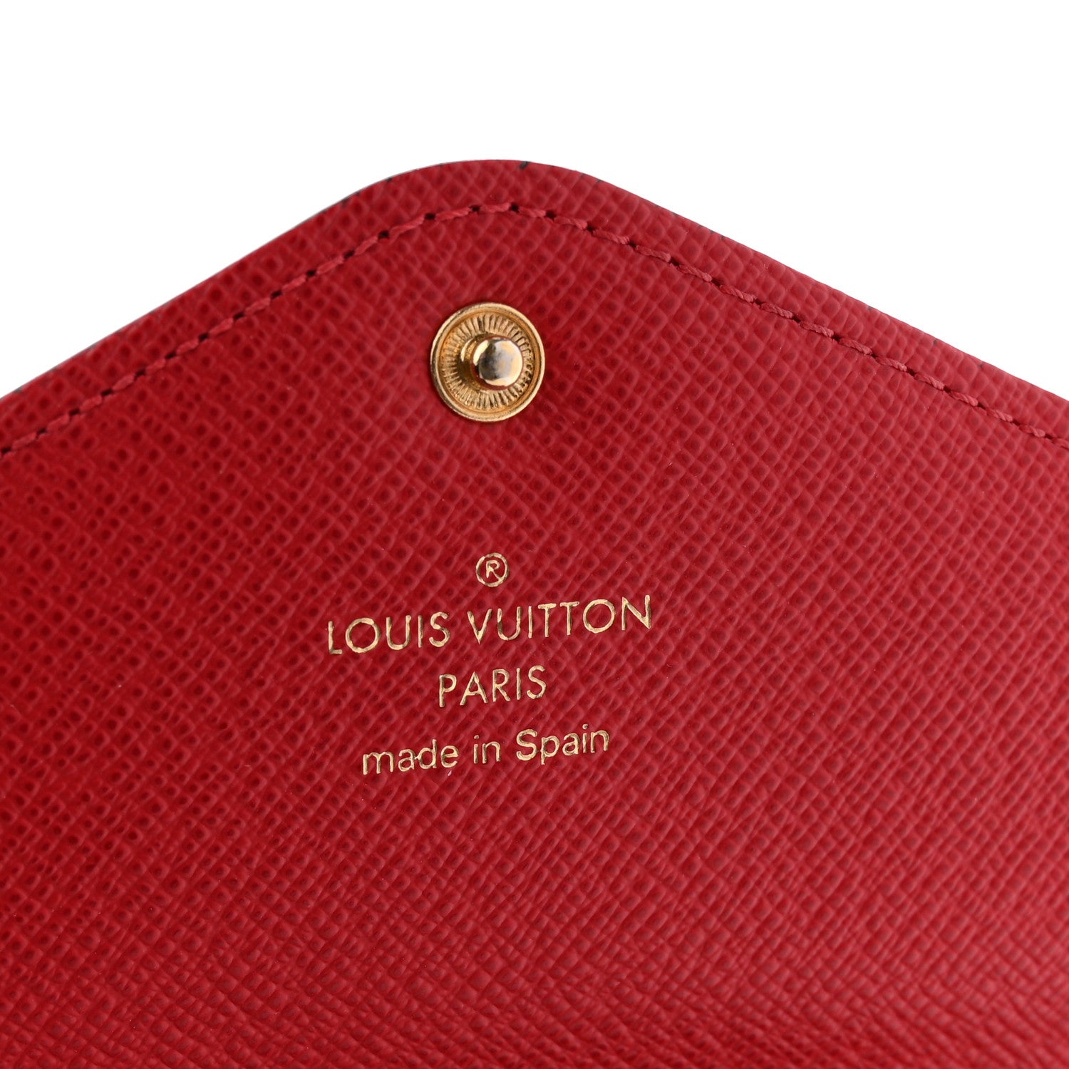Louis Vuitton Damier Ebene Josephine Wallet Red 6 of 10