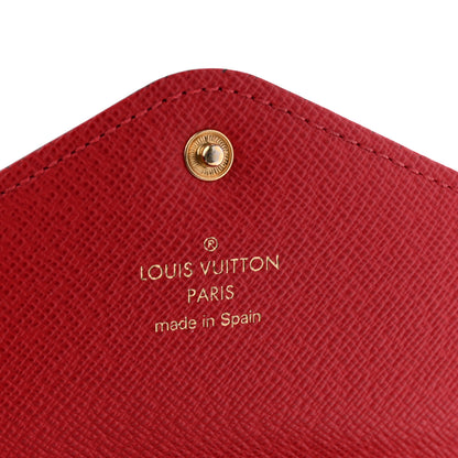 Louis Vuitton Damier Ebene Josephine Wallet Red 6 of 10