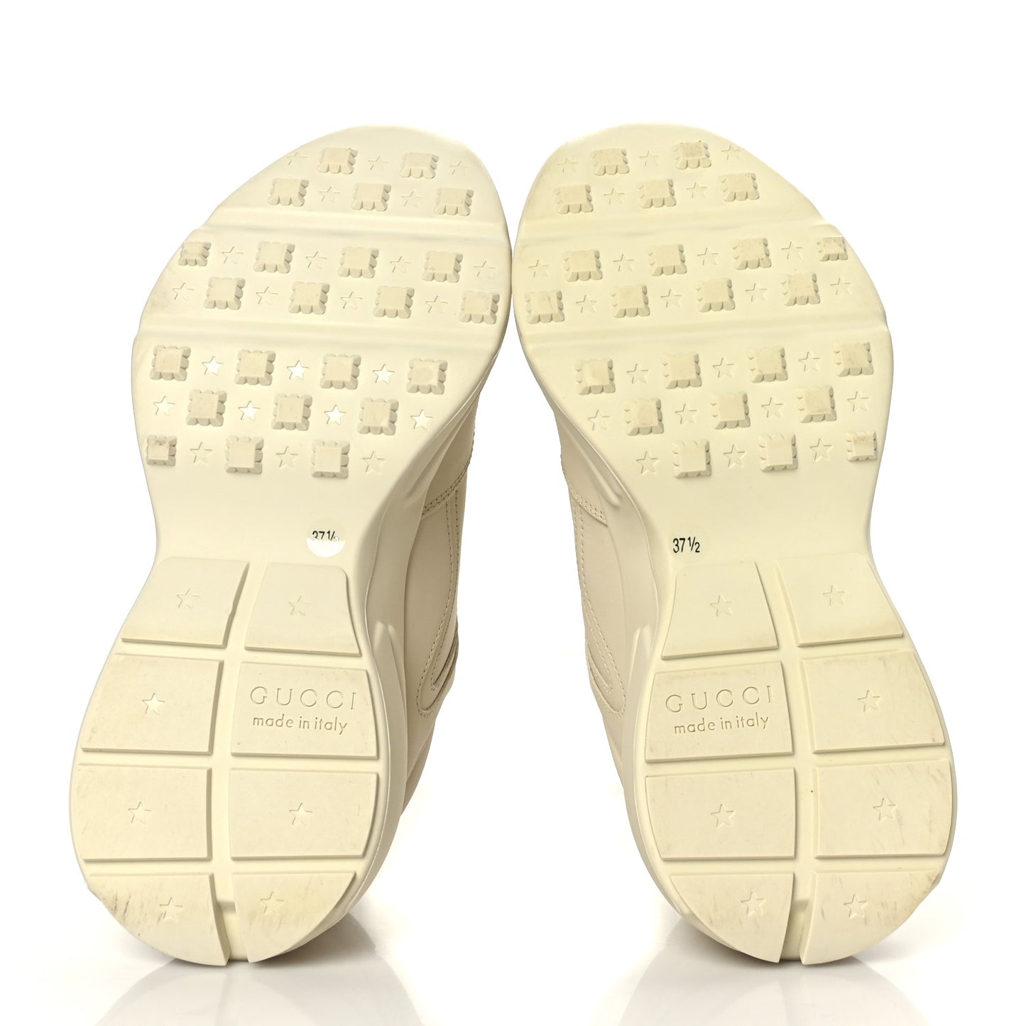 Calfskin Logo Womens Rhyton Sneakers 37.5 Ivory