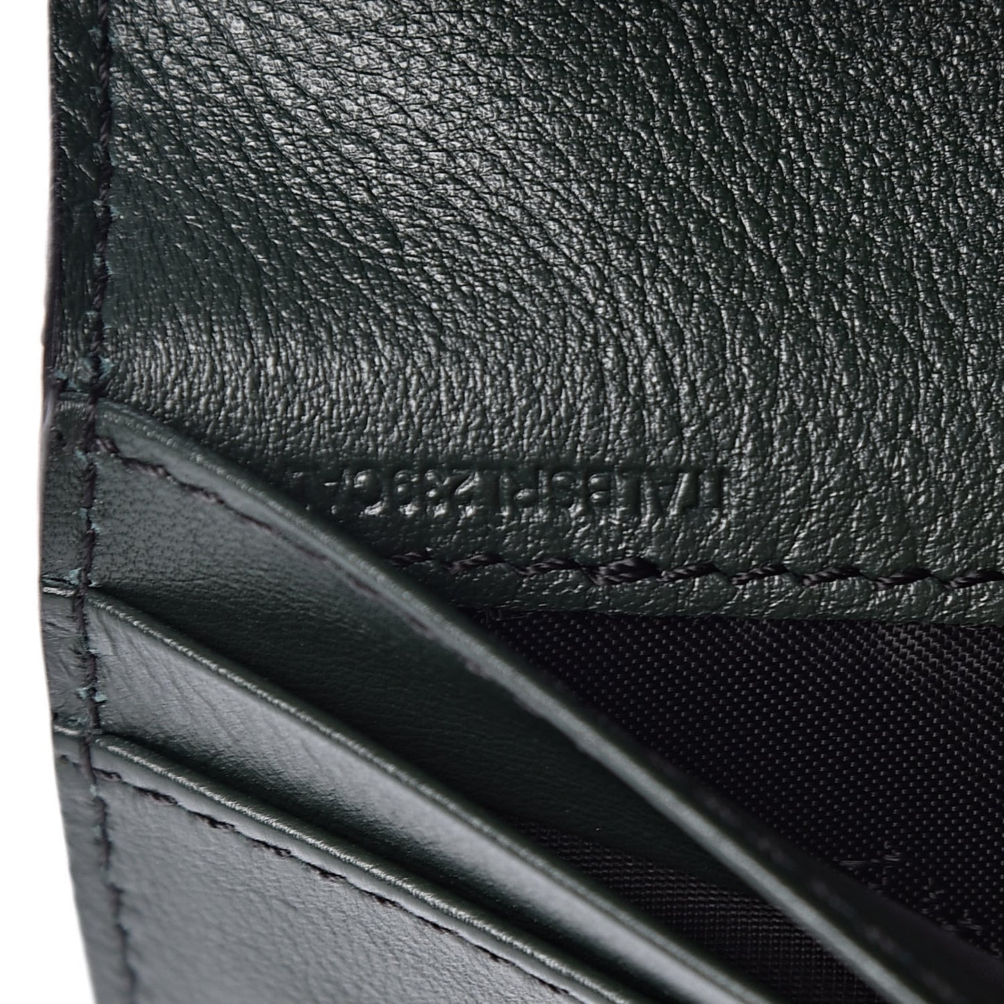 Grainy Calfskin House Check Porter Continental Wallet Dark Bottle Green
