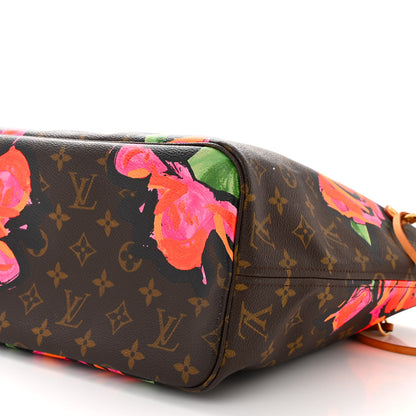 Louis Vuitton Monogram Roses Neverfull MM 9 of 9