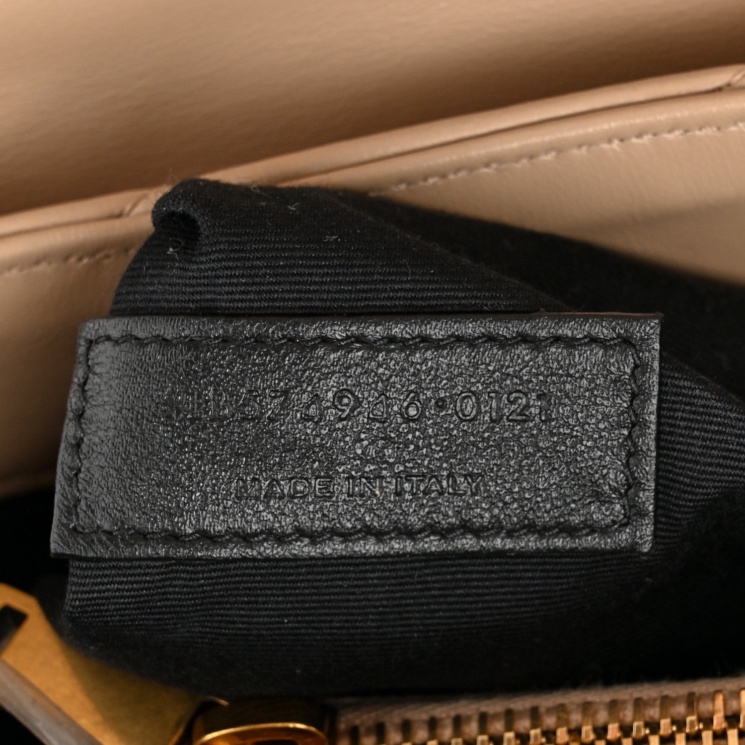Saint Laurent Calfskin Y Quilted Monogram Medium Loulou Chain Satchel Dark Beige 8 of 14