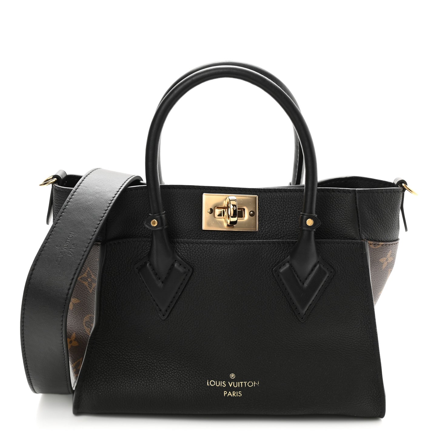 Calfskin Monogram On My Side PM Black