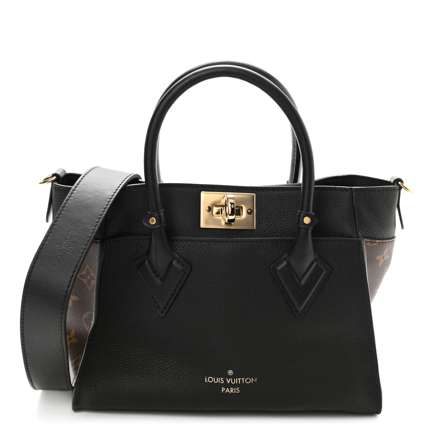 Louis Vuitton Calfskin Monogram On My Side PM Black 1 of 6