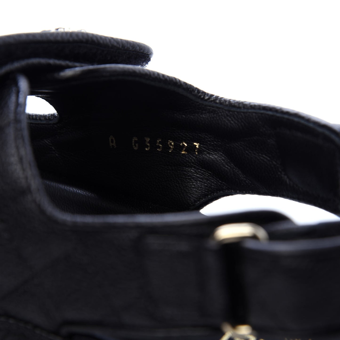 Caviar CC Flat Sandals 40.5 Black