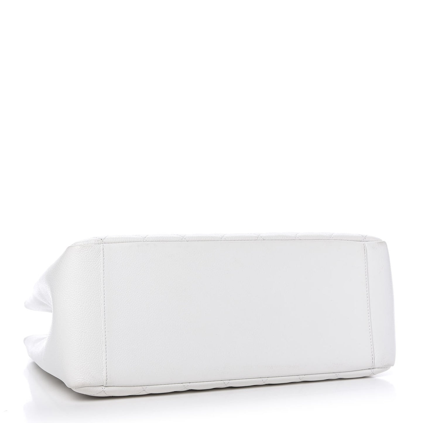 Caviar Quilted Grand Shopping Tote GST White