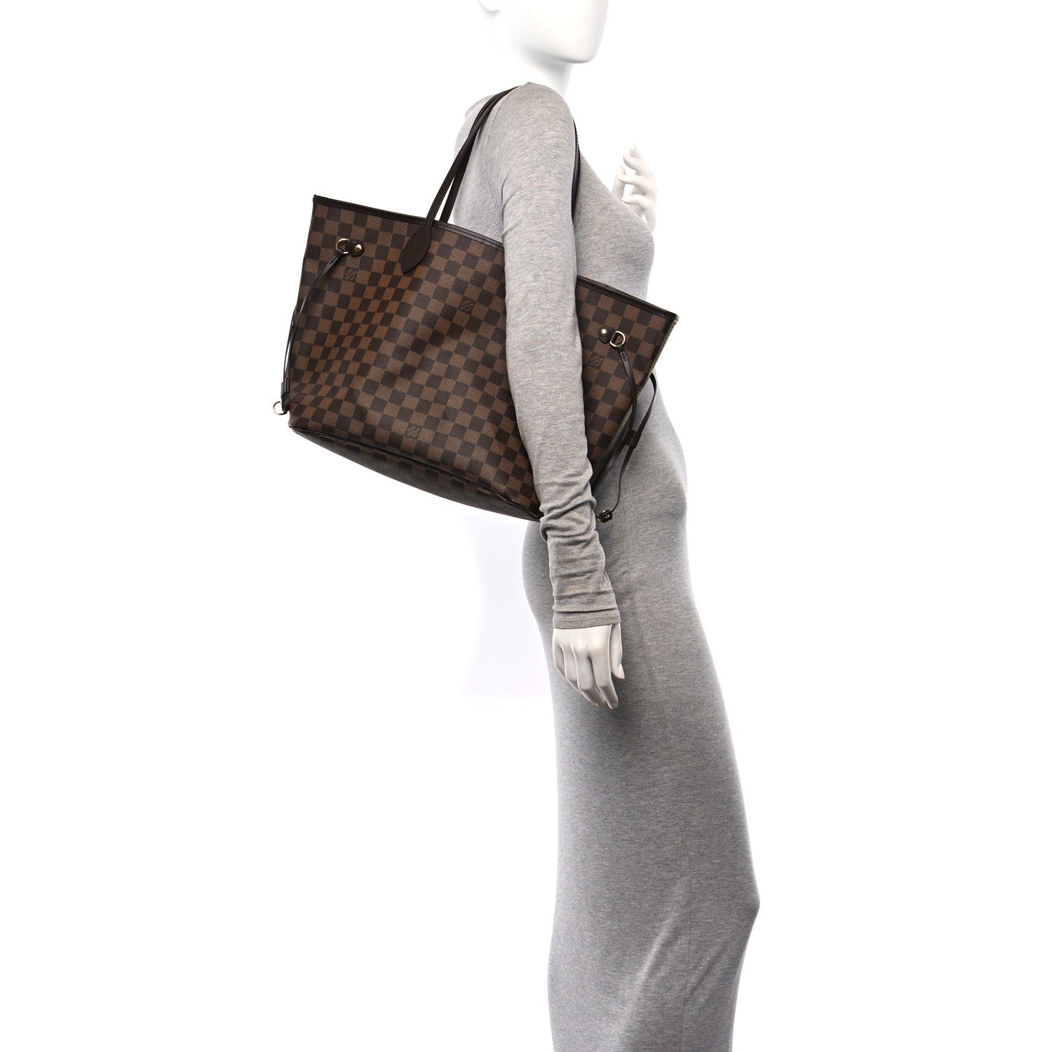 Louis Vuitton Damier Ebene Neo Neverfull MM Rose Ballerine 2 of 10