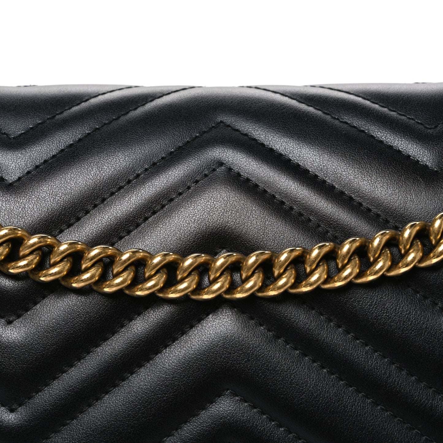 Calfskin Matelasse Large GG Marmont Shoulder Bag Black