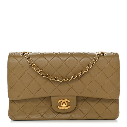 Chanel Lambskin Quilted Medium Double Flap Beige 1 of 14