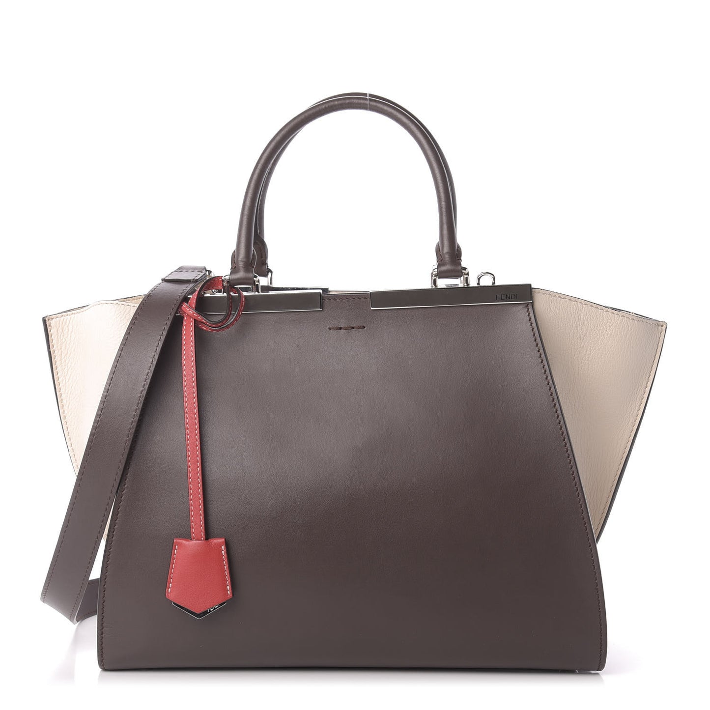 Calfskin Petite 3Jours Tote Marrone Camelia Ice